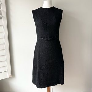 Vintage 60s Black Sleeveless Fitted Lined Dress Size X-Small